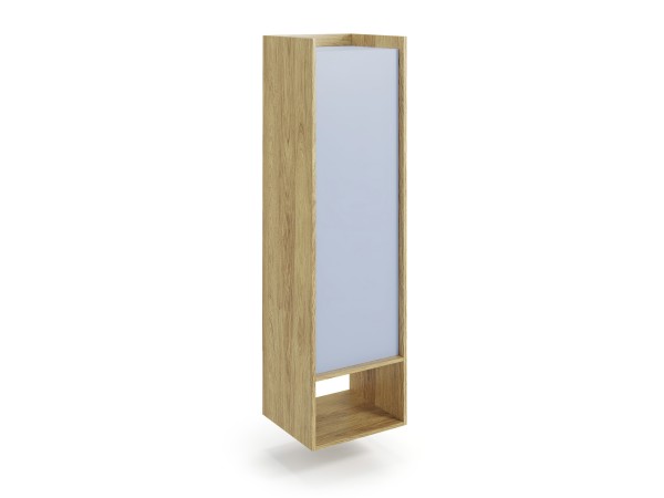MOBIUS regal 1D color: hikora oak/light blue DIOMMI V-PL-MOBIUS-REGAŁ_1D-NIEBIESKI