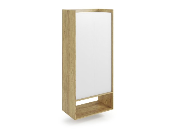 MOBIUS regal 2D color: hikora oak/white DIOMMI V-PL-MOBIUS-REGAŁ_2D-BIEL