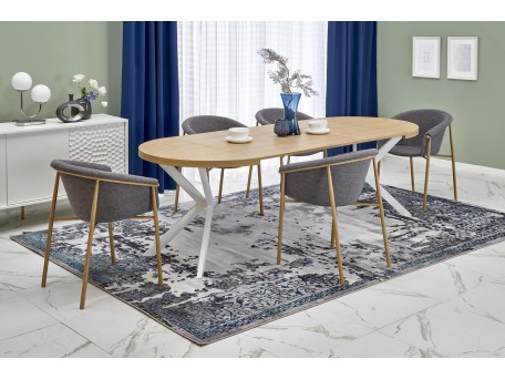 PERONI table golden oak/white DIOMMI V-PL-PERONI-ST-D.ZŁOTY/BIAŁY