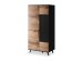 RANDOM P-1 hanging shelf, color: wotan oak/black DIOMMI V-PL-RANDOM-S-1