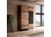 RANDOM P-1 hanging shelf, color: wotan oak/black DIOMMI V-PL-RANDOM-S-1