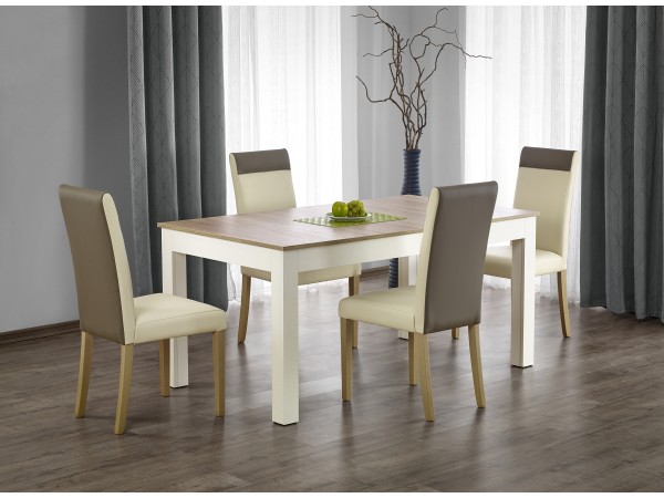 SEWERYN 160/300 cm extension table color: sonoma oak / white DIOMMI V-PL-SEWERYN-ST-SONOMA/BIAŁY