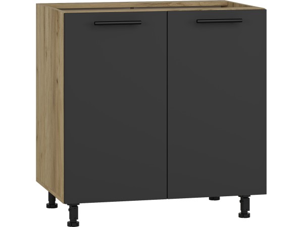 VENTO D-80/82 lower cabinet, color: craft oak/antracite DIOMMI V-UA-VENTO-D-80/82-ANTRACYT