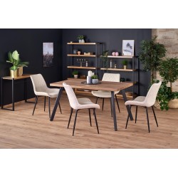 BERLIN extension table, walnut / black