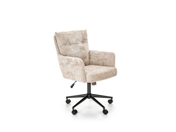 FLORES swivel armchair, light brown
