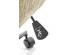 FLORES swivel armchair, light brown