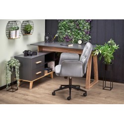 SERGIO XL, desk, anthracite matt - wotan oak