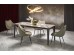FELIX extension table, grey marble / black