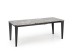 FELIX extension table, grey marble / black