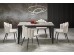 FELIX extension table, grey marble / black