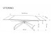 VITORINO extension table, color: top - black marble, legs - black