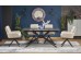 VITORINO extension table, color: top - black marble, legs - black