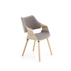 K396 chair, color: light oak / grey