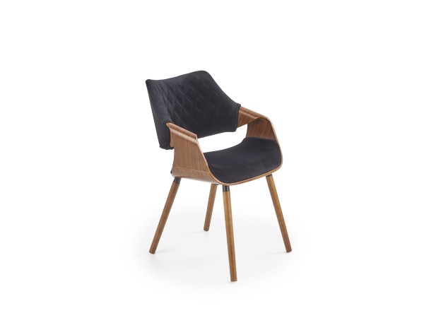 K396 chair, color: walnut / black