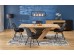 BRANDON extension table, wotan oak / black
