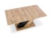 BRANDON extension table, wotan oak / black