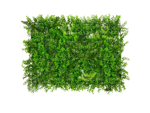 78412 Artificial - Συνθετικό Τεχνητό Διακοσμητικό Πάνελ Φυλλωσιάς - Κάθετος Κήπος Καυκάσιο Πυξάρι - Φτέρη - Tokyo sun Πράσινο Μ60 x Υ40 x Π9cm