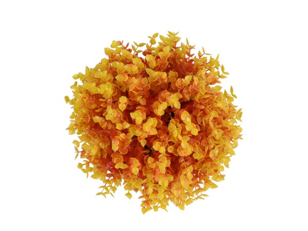 78513 Artificial - Συνθετικό Τεχνητό Διακοσμητικό Φυτό Θάμνος Πυξάρι Πορτοκαλί - Κίτρινο Φ26cm
