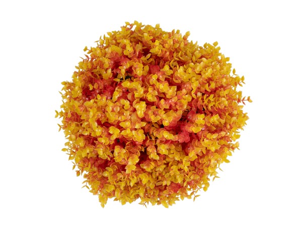 78515 Artificial - Συνθετικό Τεχνητό Διακοσμητικό Φυτό Θάμνος Πυξάρι Πορτοκαλί - Κίτρινο Φ36cm