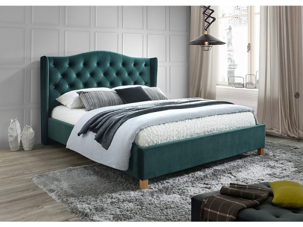 Επενδυμένο κρεβάτι Aspen 180x200 με Βελούδο σε χρώμα Πράσινο DIOMMI ASPENV180ZD