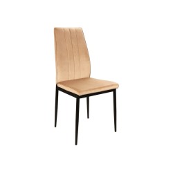 CHAIR ATOM VELVET BLACK FRAME / BEIGE BLUVEL 28 DIOMMI ATOMVCBE