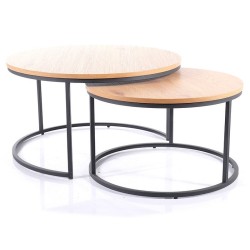 BENCH ATLANTA II OAK/BLACK (SET) DIOMMI ATLANTAIID2CZ