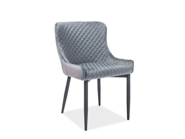Επενδυμένη καρέκλα τραπεζαρίας Colin B 52x45x82 μεταλλική μαύρη βάση/γκρι βελούδινη bluvel 14 DIOMMI COLINBVCSZ Επενδυμένη καρέκλα τραπεζαρίας Colin B 52x45x82 μεταλλική μαύρη βάση/γκρι βελούδινη bluvel 14 DIOMMI COLINBVCSZ
