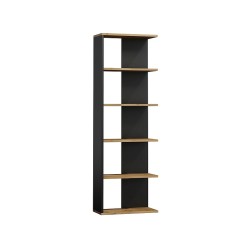 ΓΩΝΙΑΚΗ ΒΙΒΛΙΟΘΗΚΗ WOTAN OAK + BLACK 170X60 DIOMMI CORNERDWC