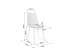 Επενδυμένη καρέκλα Fox 43x43x89 λευκός σκελετός/γκρι ύφασμα DIOMMI FOXBSZ