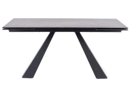 SALVADORE CERAMIC II ΤΡΑΠΕΖΙ ΓΚΡΙ / ΜΑΥΡΟ ΜΑΤ 120 (180) X80 DIOMMI SALVADORECII120