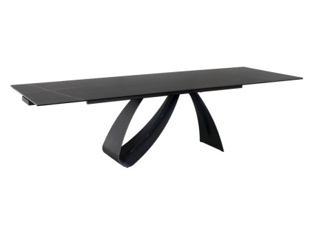 STÓŁ DIUNA CERAMIC CZARNY SAHARA NOIR/CZARNY MAT (160-240)X90