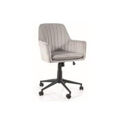 FOTEL OBROTOWY Q-886 VELVET JASNY SZARY BLUVEL 03