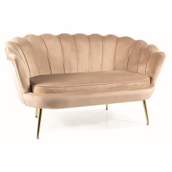 SOFA CAMELLIA 2 VELVET BEŻOWY BLUVEL 28/ZŁOTY