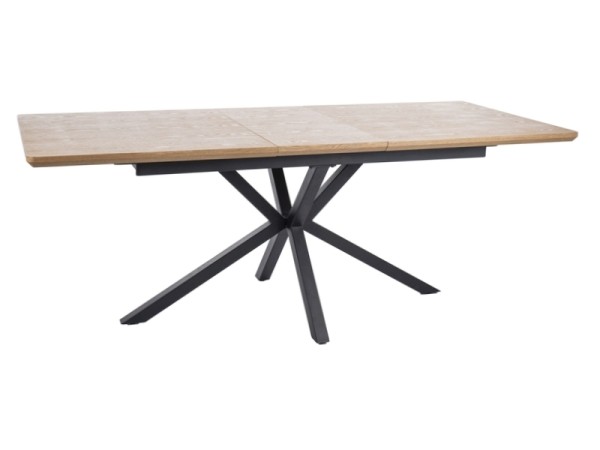 STÓŁ LOGAN DĄB/CZARNY MAT 160(200)X90