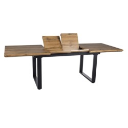 STÓŁ UMBERTO II DĄB ARTISAN/CZARNY 160(240)X90