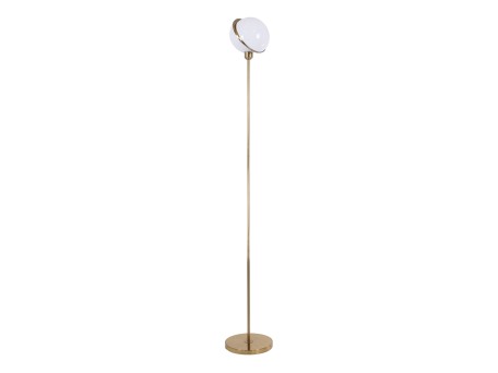 GLOBOSTAR® HUDSON 00500 Μοντέρνο Επιδαπέδιο Φωτιστικό με Ντουί 1 x E27 AC 220-240V IP20 - Λευκό & Χρυσό - Μ20 x Π20 x Υ177cm
