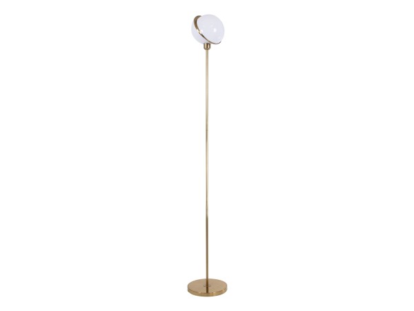 GLOBOSTAR® HUDSON 00500 Μοντέρνο Επιδαπέδιο Φωτιστικό με Ντουί 1 x E27 AC 220-240V IP20 - Λευκό & Χρυσό - Μ20 x Π20 x Υ177cm