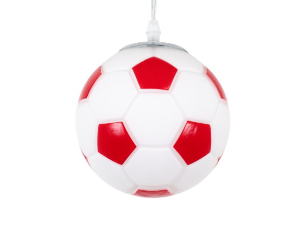 GLOBOSTAR® FOOTBALL 00642 Παιδικό Κρεμαστό Φωτιστικό Οροφής με Ντουί 1 x E27 AC 220-240V IP20 - Λευκό & Κόκκινο - Μ15 x Π15 x Y18cm GLOBOSTAR® FOOTBALL 00642 Παιδικό Κρεμαστό Φωτιστικό Οροφής με Ντουί 1 x E27 AC 220-240V IP20 - Λευκό & Κόκκινο - Μ15 x Π15 x Y18cm