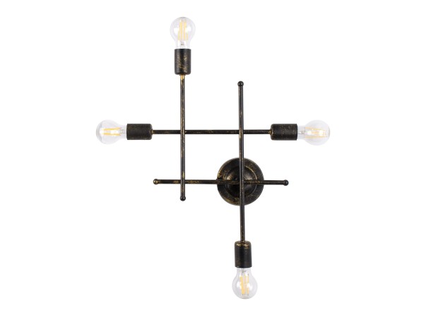 GLOBOSTAR® PIPING 00663 Vintage Φωτιστικό Τοίχου - Απλίκα με Ντουί 4 x E27 AC 220-240V IP20 - Μπρούτζινο - Μ40 x Π9 x Υ52cm GLOBOSTAR® PIPING 00663 Vintage Φωτιστικό Τοίχου - Απλίκα με Ντουί 4 x E27 AC 220-240V IP20 - Μπρούτζινο - Μ40 x Π9 x Υ52cm
