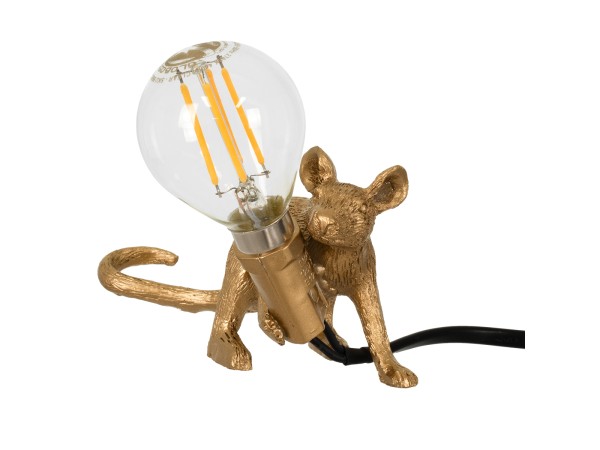 GLOBOSTAR® MOUSE 00677 Vintage Επιτραπέζιο Φωτιστικό Πορτατίφ με Ντουί 1 x E12 AC 220-240V IP20 - Χρυσό - Μ13 x Π4 x Υ7cm GLOBOSTAR® MOUSE 00677 Vintage Επιτραπέζιο Φωτιστικό Πορτατίφ με Ντουί 1 x E12 AC 220-240V IP20 - Χρυσό - Μ13 x Π4 x Υ7cm