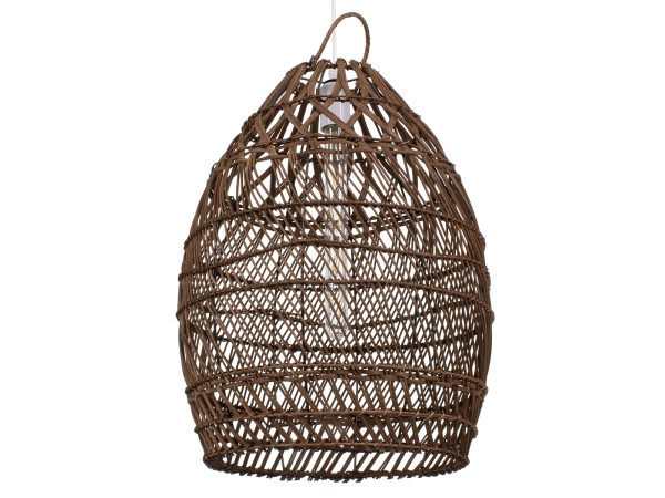 GLOBOSTAR® TAHITI 00711 Boho Κρεμαστό Φωτιστικό Οροφής με Ντουί 1 x E27 AC 220-240V IP20 - Καφέ - Μ38 x Π38 x Υ50cm