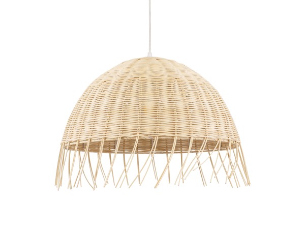 GLOBOSTAR® JAKARTA 00712 Boho Κρεμαστό Φωτιστικό Οροφής με Ντουί 1 x E27 AC 220-240V IP20 - Μπεζ - Μ50 x Π50 x Υ36cm