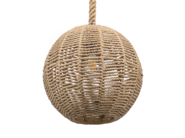 GLOBOSTAR® MANDALA 00731 Boho Κρεμαστό Φωτιστικό Οροφής με Ντουί 1 x E27 AC 220-240V IP20 - Μπεζ - Μ30 x Π30 x Y30cm