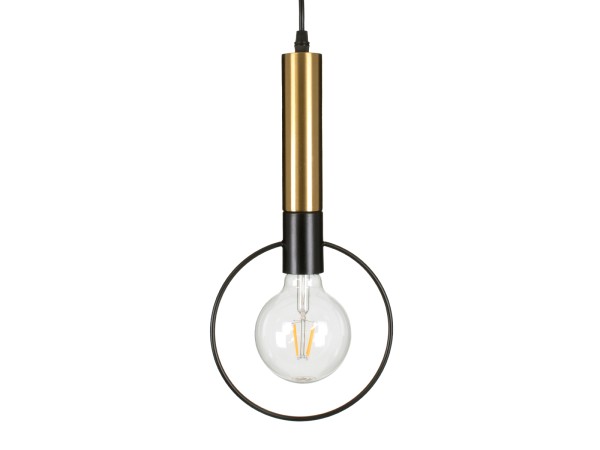 GLOBOSTAR® OLVERO 00772 Μοντέρνο Κρεμαστό Φωτιστικό Οροφής με Ντουί 1 x E27 AC 220-240V IP20 - Μαύρο & Χρυσό - Μ18 x Π4 x Y38cm GLOBOSTAR® OLVERO 00772 Μοντέρνο Κρεμαστό Φωτιστικό Οροφής με Ντουί 1 x E27 AC 220-240V IP20 - Μαύρο & Χρυσό - Μ18 x Π4 x Y38cm