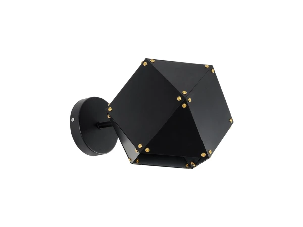 GLOBOSTAR® WELLES 00794 Μοντέρνο Φωτιστικό Τοίχου - Απλίκα με Ντουί 1 x E14 AC 220-240V IP20 - Μαύρο - Μ17 x Π28 x Υ17cm