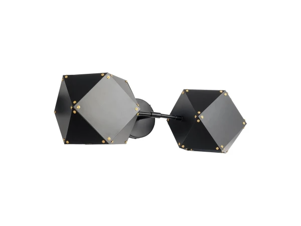 GLOBOSTAR® WELLES 00795 Μοντέρνο Φωτιστικό Τοίχου - Απλίκα με Ντουί 2 x E14 AC 220-240V IP20 - Μαύρο - Μ52 x Π21 x Υ17cm GLOBOSTAR® WELLES 00795 Μοντέρνο Φωτιστικό Τοίχου - Απλίκα με Ντουί 2 x E14 AC 220-240V IP20 - Μαύρο - Μ52 x Π21 x Υ17cm
