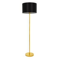 GLOBOSTAR® ASHLEY 00825 Μοντέρνο Επιδαπέδιο Φωτιστικό με Ντουί 1 x E27 AC 220-240V IP20 - Μαύρο & Χρυσό - Μ40 x Π40 x Υ148cm