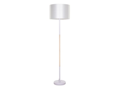 GLOBOSTAR® ASHLEY 00826 Μοντέρνο Επιδαπέδιο Φωτιστικό με Ντουί 1 x E27 AC 220-240V IP20 - Λευκό & Μπεζ - Μ40 x Π40 x Υ145cm