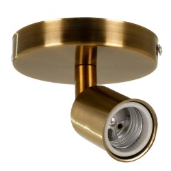 GLOBOSTAR® SARA 00846 Μοντέρνο Φωτιστικό Οροφής με Ντουί 1 x E27 AC 220-240V IP20 - Μπρούτζινο - Μ10 x Π10 x Υ10.3cm