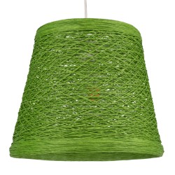 GLOBOSTAR® PLAYROOM 00864 Vintage Κρεμαστό Φωτιστικό Οροφής με Ντουί 1 x E27 AC 220-240V IP20 - Πράσινο - Μ32 x Π32 x Υ27cm